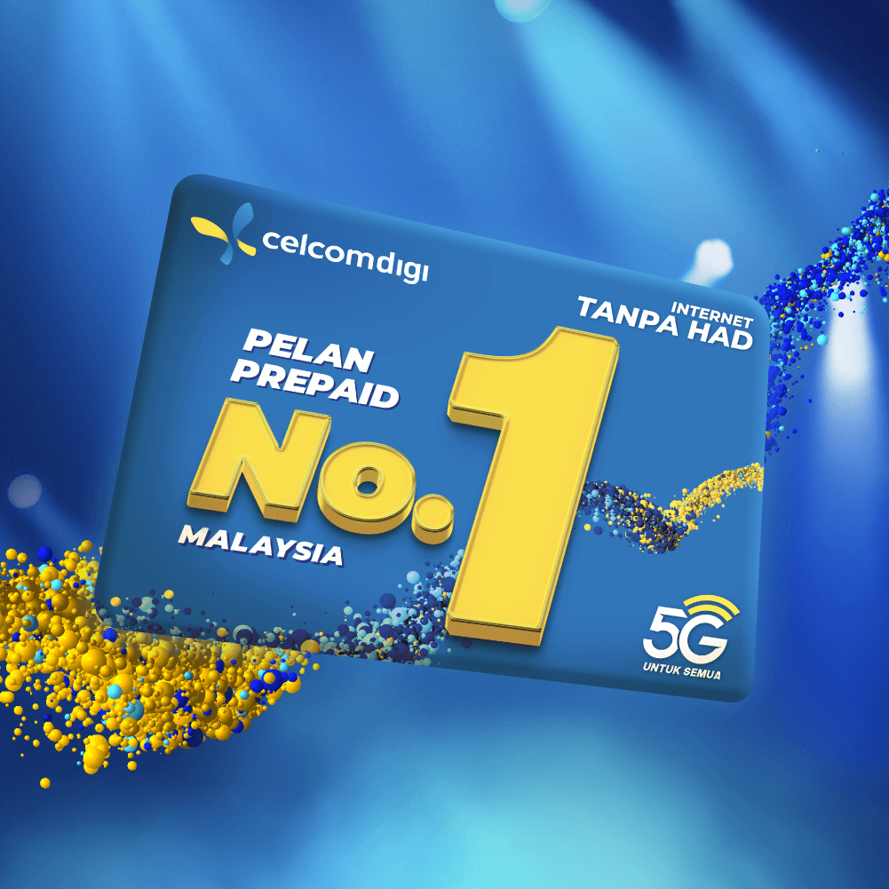CelcomDigi Prepaid 5G Biru (A01) 5G UV 40